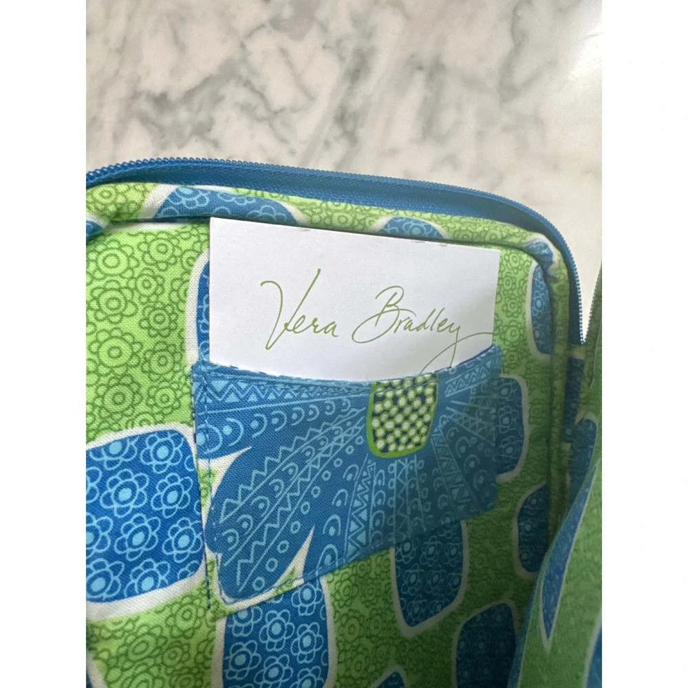 Vera Bradley Blue Bayou Quilted Floral Tech Sleeve Tablet Case Padded Blue Green